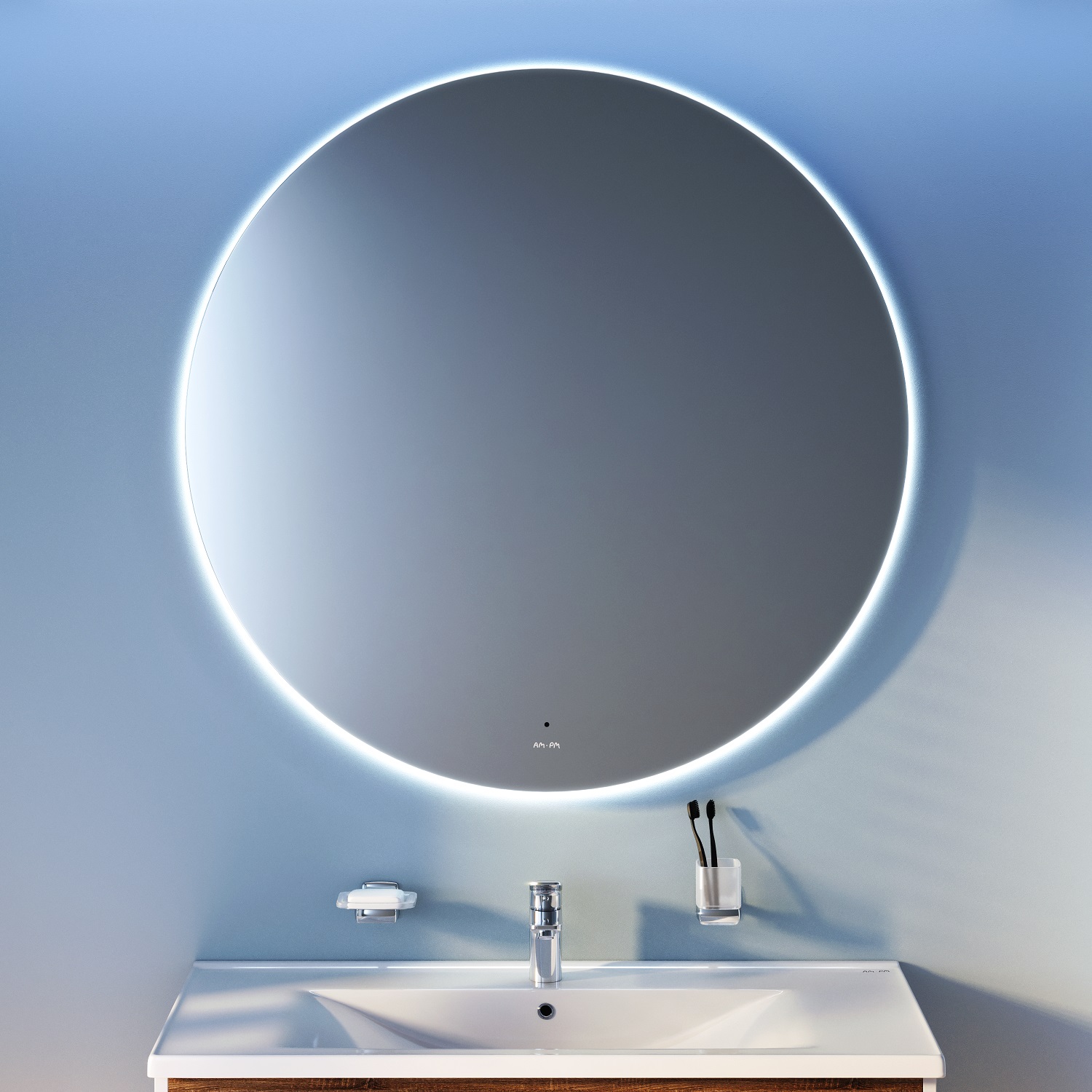 X-Joy Зеркало круг с интерьерной Led подсветкой, ИК-сенсорром, 100 см