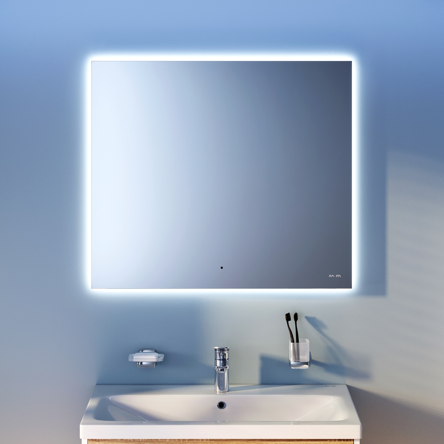 M85MOX10801S X-Joy Зеркало с интерьерной Led подсветкой, ИК-сенсором, 80 см
