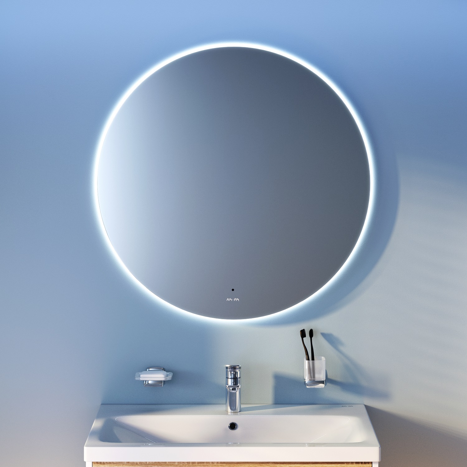 M85MOX40801S X-Joy Зеркало круг с интерьерной Led подсветкой, ИК-сенсорром, 80 см