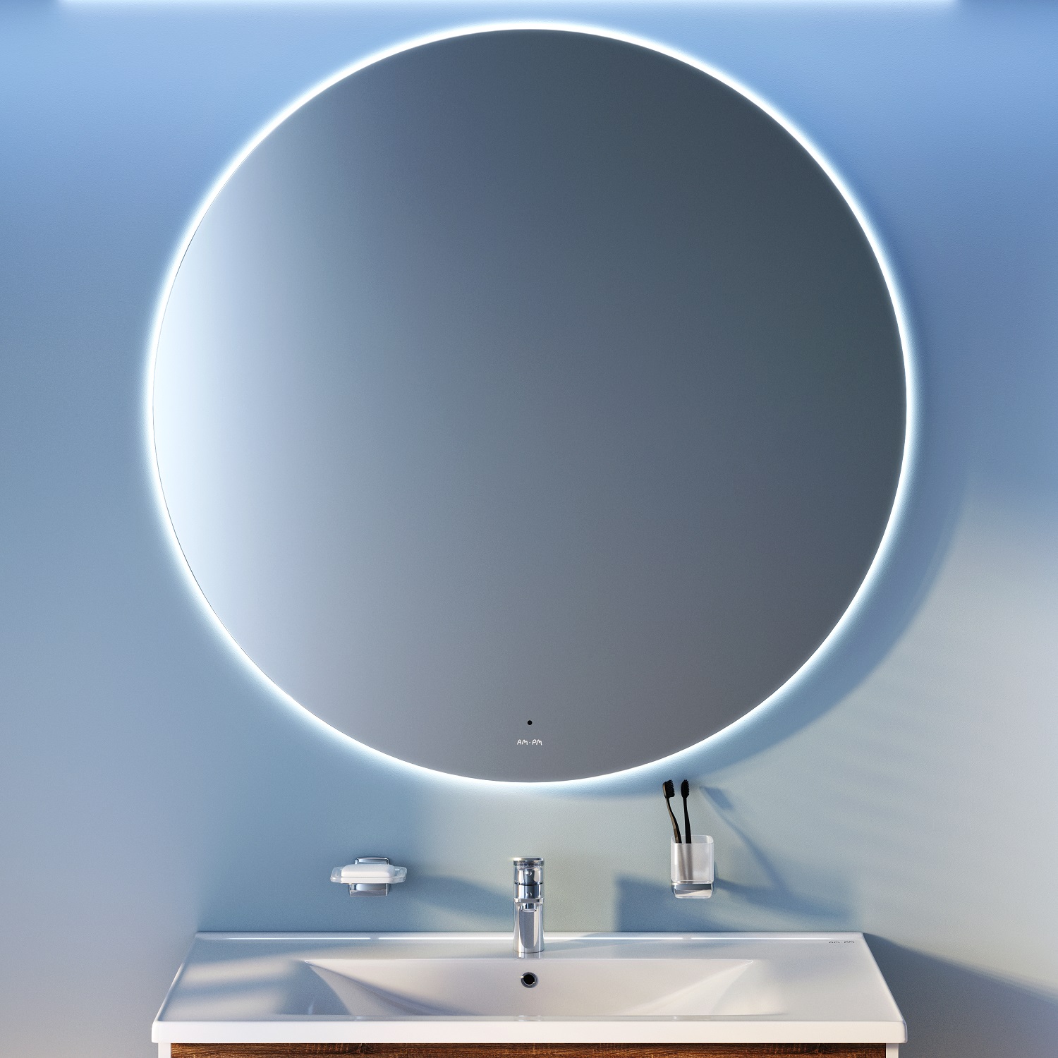 X-Joy Зеркало круг с интерьерной Led подсветкой, ИК-сенсорром, 110 см