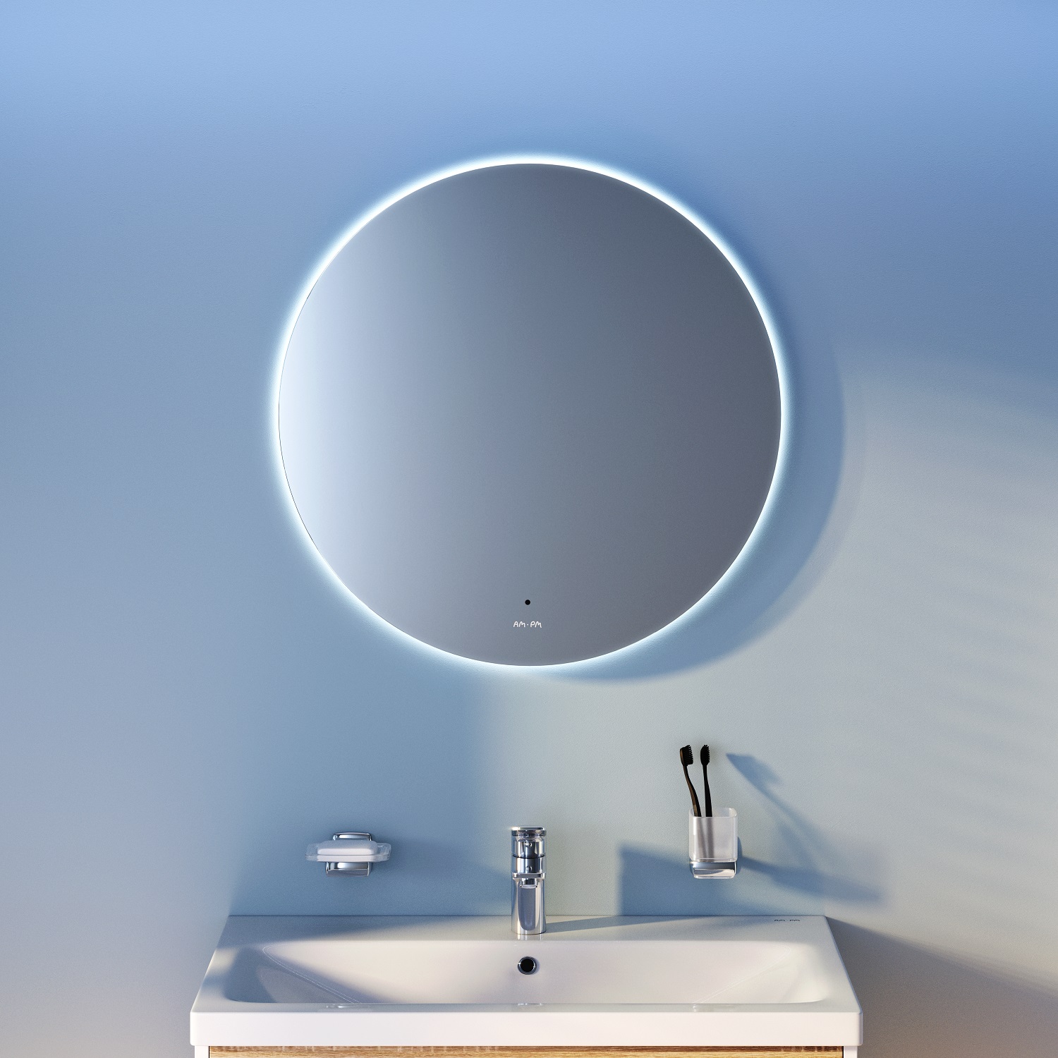 X-Joy Зеркало круг с интерьерной Led подсветкой, ИК-сенсорром, 65 см